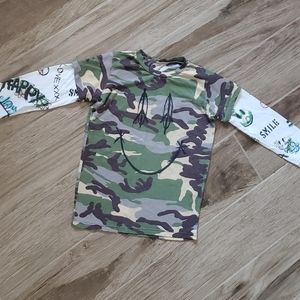 Lauren Moshi long sleeve camo tee